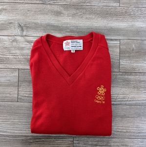 Vintage Red Calgary Olympics 1988 sweater XL Excellent condition